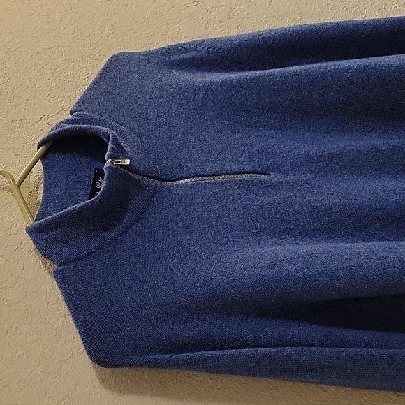 Peter Scott Pure Wool 1/4-zip Sweater - Blue - EU 44 - Picture 2 of 16